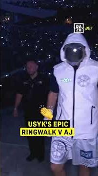 Oleksandr Usyk was too cold with his ringwalk against AJ at Tottenham Stadium 🥶