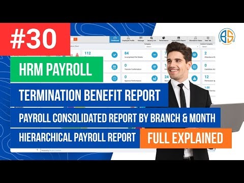 HRM Software Payroll Tutorial | Termination Benefit & Payroll Consolidated Reports