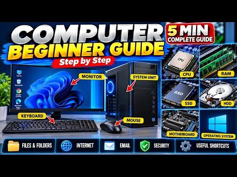 Computer Basics in 5 Minutes 💻 | Beginner Guide #TechZio #ComputerBasics #LearnComputer