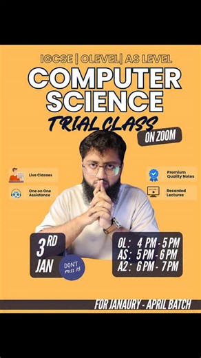CS with Sameer Raza on Instagram: "Last chance to Ace your CAIEs this May June 2026👇 I'm conducting a 4 months crash course for O and A Levels Computer Science where we will cover the entire syllabus as well as the past papers. Just message us on Whatsapp at 03211975222 and my team will get you on board"