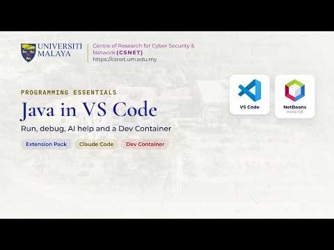 Java in VS Code: Run, Debug, Claude Code and a Dev Container | Programming Essentials
