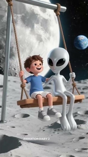 A Trip to the Moon: When Aliens Abducted a Little Boy! 🚀👽