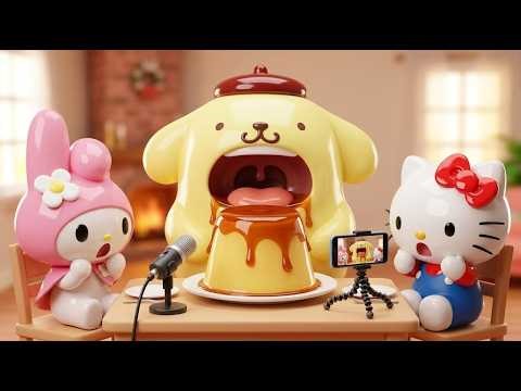 MUKBANG FAILED! The Camera Couldn’t Even Catch the First Bite 😱🍮 | Hello Kitty Animation