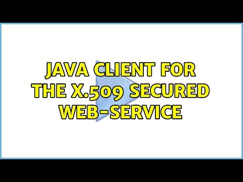 Java client for the X.509 secured web-service