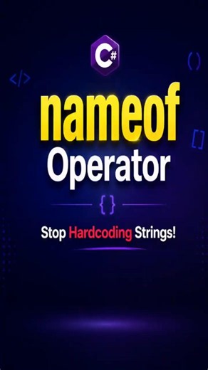 nameof Operator in C# Explained | Avoid Hardcoded Strings | #coding #programming #dotnet #csharp
