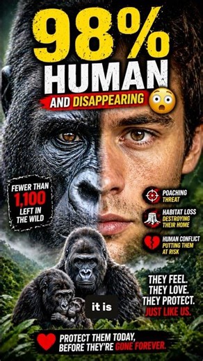 98% HUMAN… AND DISAPPEARING 😳🦍
