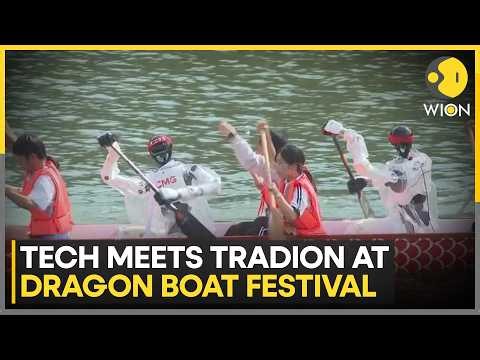 Humanoid Robots from Beijing Participate in Dragon Boat Races | WION News