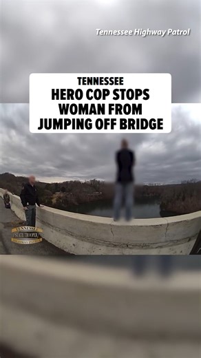 Hero moment caught on camera 🙏 A Tennessee officer pulls a distraught woman back from the edge of a bridge the day after Christmas. | TMZ