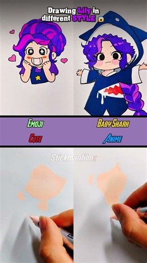 Drawing Lily from Poppy Playtime Chapter - 5🔥 • DIFFERENT STYLE P - 3✍