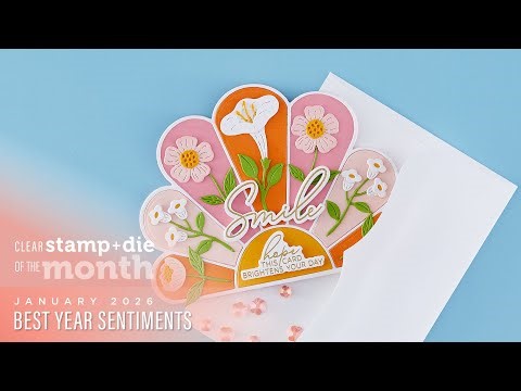 Spellbinders January 2026 Clear Stamp + Die of the Month – Best Year Sentiments