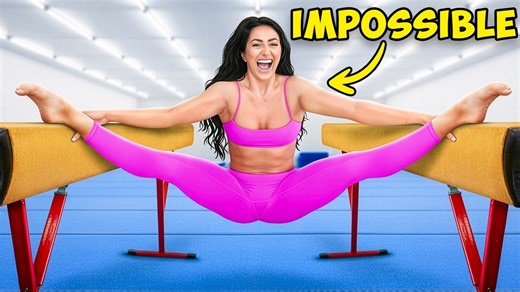Skilled gymnast challenges her peers with nearly impossible acrobatic move