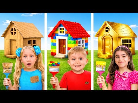 10 vs 100 vs 1,000,000 House Decorating Challenge for Kids