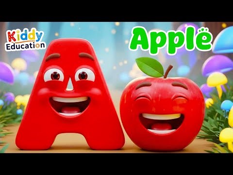 Phonics Song with TWO Words - A For Apple - ABC Alphabet Songs with Sounds for Children
