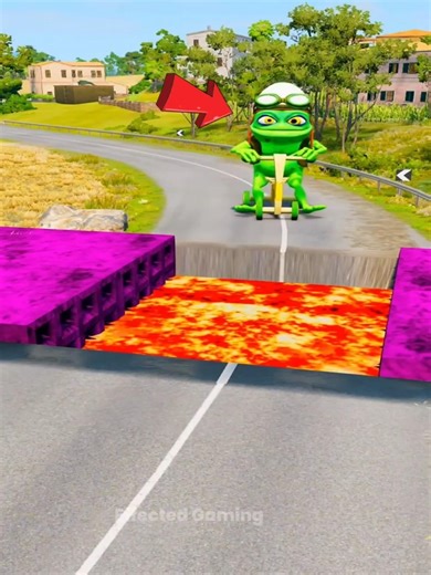 Weird Smash Cars In The Desert Vs Spikec & Giant Pit Lava Crash in BeamNG.drive | S363