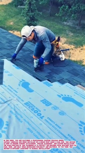 Fast & Precise Roof Shingle Installation Using Professional Tools.