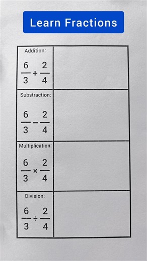 Learn Fractions Basic #mathematics #maths #fractions #shorts #trendingshorts