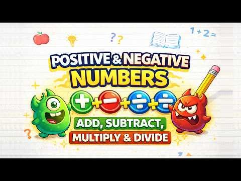 Positive & Negative Numbers | Add, Subtract, Multiply and Divide Integers