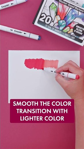 How to Blend Crayola Alcohol Markers | Easy Blending Tips #Shorts