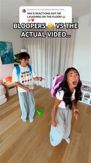 FAIL!🤣😭 - Cadel and Mia #blooper #funny #couple #shorts