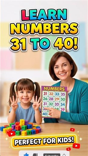 Learn Numbers 31 to 40 | 31 Thirty One, 32 Thirty Two | Counting for Kids | Tiny Sparks Learning 🎉