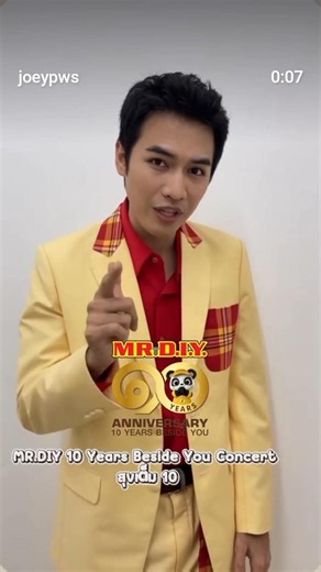 โจอี้ ภูวศิษฐ์ งาน MR.D.I.Y. 10 Years Beside You Concert สุขเต็ม 10 🎉✨📍 BITEC LIVE🕐