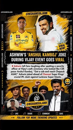 🔥 Ashwin’s hilarious “Anshul Kamboj” joke is breaking the internet! 😂🏏Fans couldn’t stop laughing