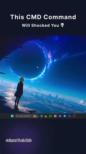 Turn CMD into a LIVE WORLD Animation 🌍🔥 | Insane Command Prompt Trick