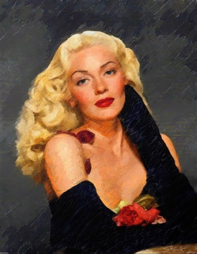 Claude Guillaubey Art : actress Lana Turner movies artistic painting #art