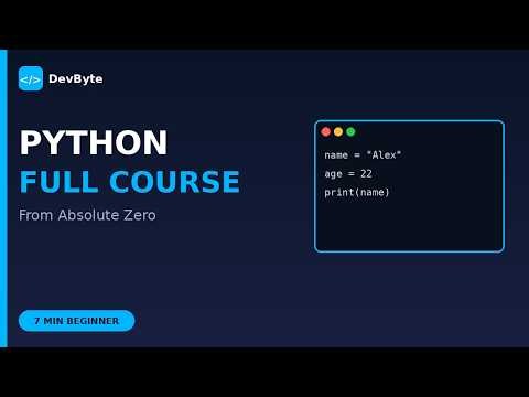 Python Full Course for Beginners – Learn Python from Absolute Zero