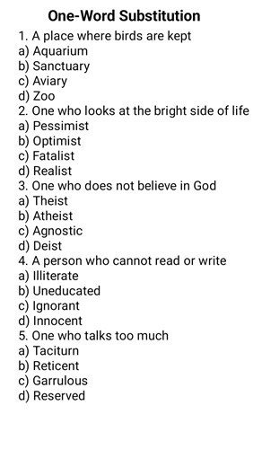 One Word Substitution//Competitive Exams. #viralshort