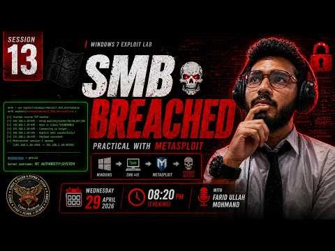 🔴 LIVE SMB Exploitation Practical 🔥 | Metasploit Tutorial | Session #13