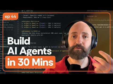 Build AI Agents in 30 Minutes (Cursor, Codex, or Claude Code) - PROMPTED Ep 44