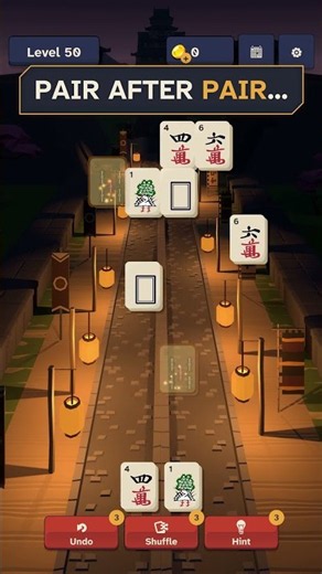 The whole castle road lights up · Lantern Mahjong