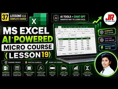 Learn Full Excel Course From Basic to Advanced With AI | AI Excel Master Class 2026 | Chapter 19