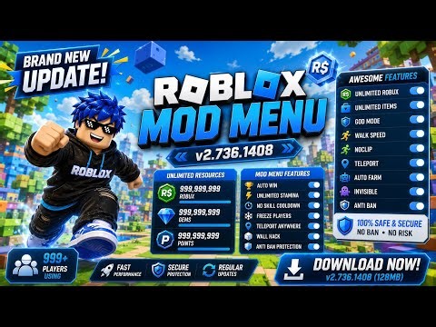 Roblox Mod Menu v2.736.1408 | Roblox Mod Apk Unlimited Robux & Script | Roblox Mod Menu