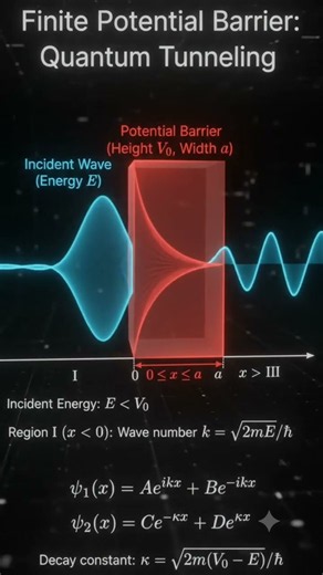 Visuals of Finite Potential well! A fundamental Quantum phenomenon#physics