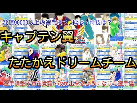 キャプテン翼 たたかえドリームチーム 4月に上方調整された選手紹介！絆は？特技は？オフェンス、ディフェンス、フィジカルのどれかが9万以上の選手達を紹介します！