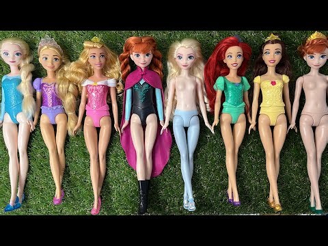 Disney Princess Frozen Dolls Unboxing Elsa, Anna, Belle & Ariel | Satisfying ASMR Toy Reveal