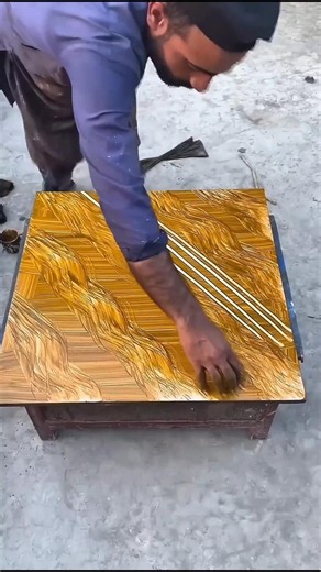 He Turned a Simple Floor Into a Masterpiece wood working art_hand crafts_#shorts
