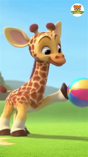 Giraffe is Eating Flowers | Tinga Toons- Hindi Rhymes #shorts #kidssongs #hindirhymes #nurseryrhyme