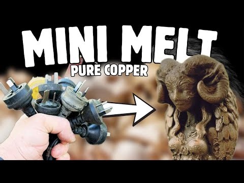 Solid Copper Fantasy Bust - Granulated Copper - ASMR Metal Melting - BigStackD