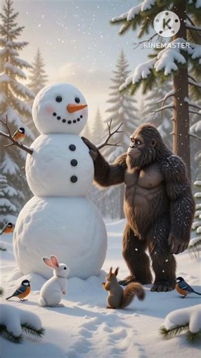 🦍❄️ Bigfoot Sees Snow for the First Time... His Reaction Is Priceless! 😂❤️