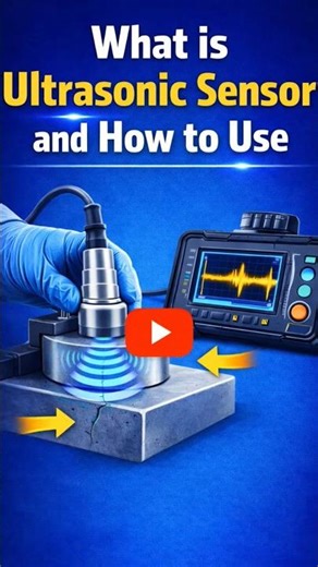 What is Ultrasonic Sensor and How is it used in Ultrasonic Testing? #ytshortsvideo #shortsyoutube