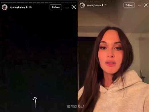 Kacey Musgraves responds to UFO skeptic Mick West’s attempted debunking of her UFO sighting as Starlink flares“Hey Mick if you zoom way into the videos you can also see a really clear angle of Bigfoot riding your mom”