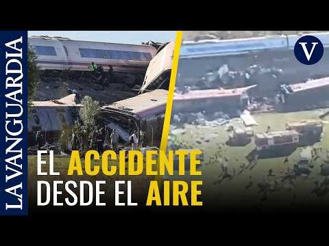 IMÁGNES AÉREAS | Así han quedado los TRENES tras el ACCIDENTE en TOLEDO