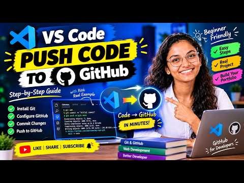 How to Push Code from VS Code to GitHub | Step-by-Step Tutorial for Beginners