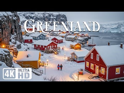 Greenland 4K | Discover Arctic Stillness – Frozen Fjords, Colorful Ice Villages & Polar Light ❄️