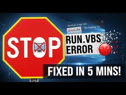 Windows Script Host Run Vbs Error On Startup Fix Windows 11 Script Host Run Error Fix