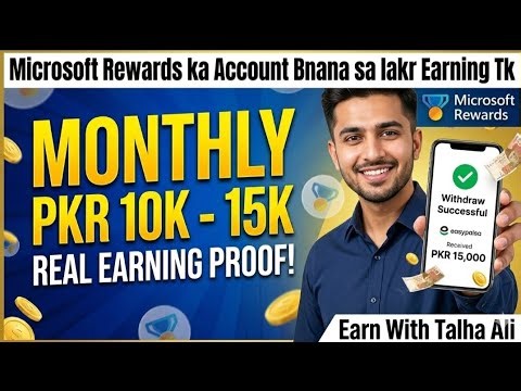 How to Earn 10k/Monthly from Microsoft Rewards 💰 | Online Work at Home for Students (No Investment)