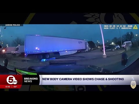 Akron PD releases chaotic body cam footage from semi chase that ended in police shooting